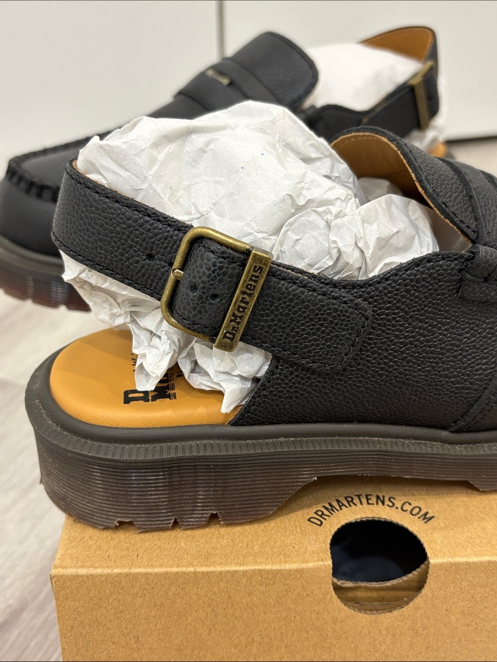 Dr Martens Penton Slingback Unisex Mules Black Westminster Penny Loafers W9 M8 - Picture 7 of 16